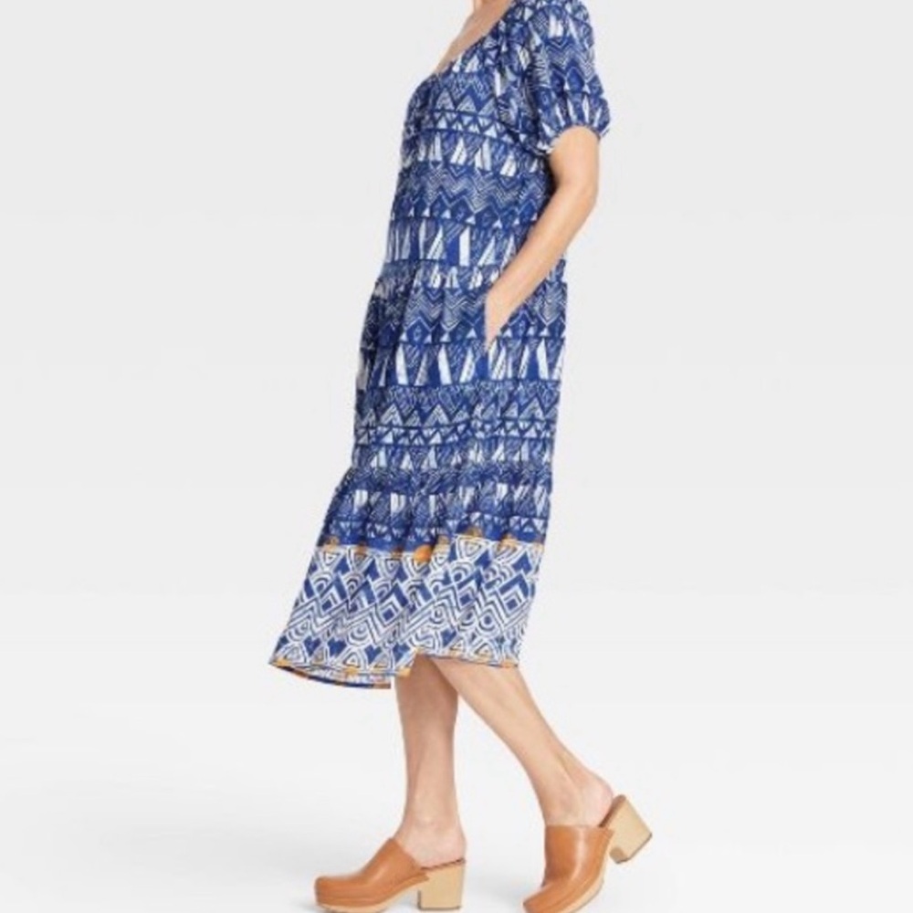 SALE BOHO TIERED MIDI DRESS - Picture 5 of 10